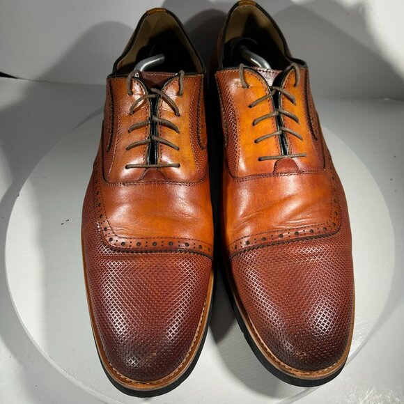 Moretti Gold Label COVENT Mens Leather Dress Shoes Size 14 Brown Lace LIGHT USE main image 11